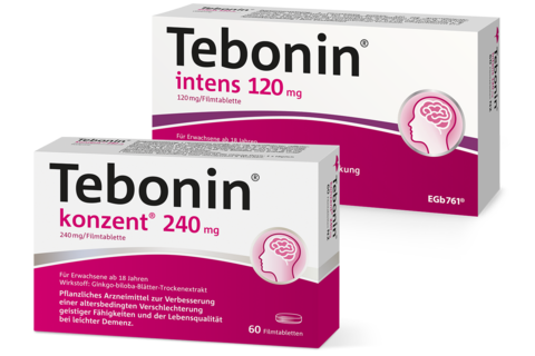 Packungen Tebonin® konzent und Tebonin® intens