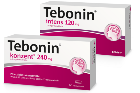 Packungen Tebonin® konzent und Tebonin® intens