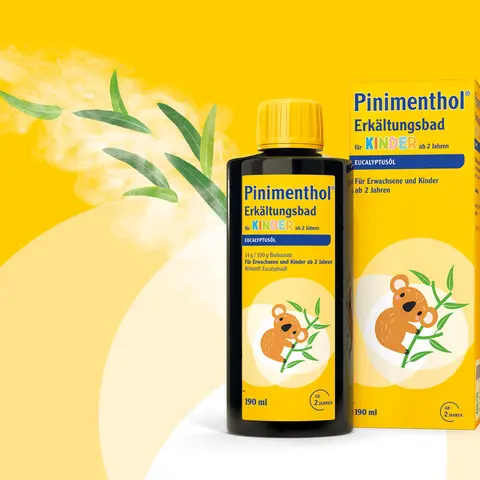 Packshot Pinimenthol Erkältungsbad für Kinder