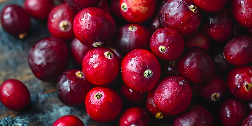 Detail-Ansicht von Cranberries