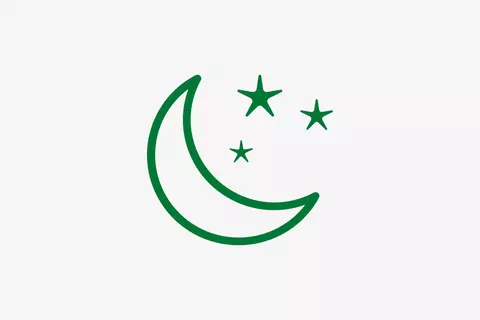 Icon Mond und Sterne