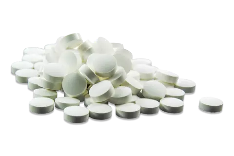 Lose aufeinandergestapelte Tabletten