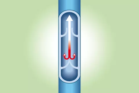 Illustration einer gesunden Vene