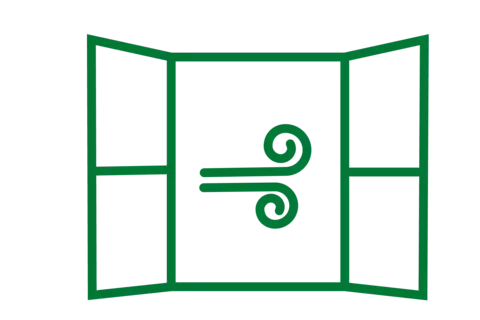 Grafik frische Luft und Bewegung