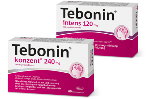 Packungen Tebonin® konzent und Tebonin® intens