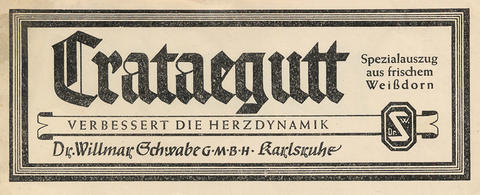 Historisches Crataegutt Etikett