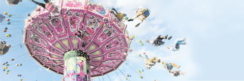 Kettenkarusell in Betrieb