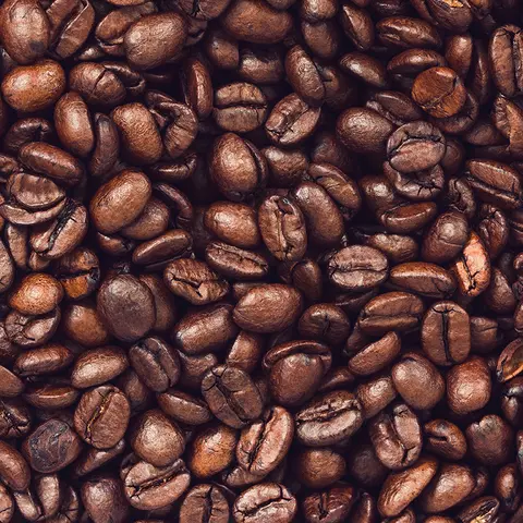 Detail-Ansicht von Kaffebohnen