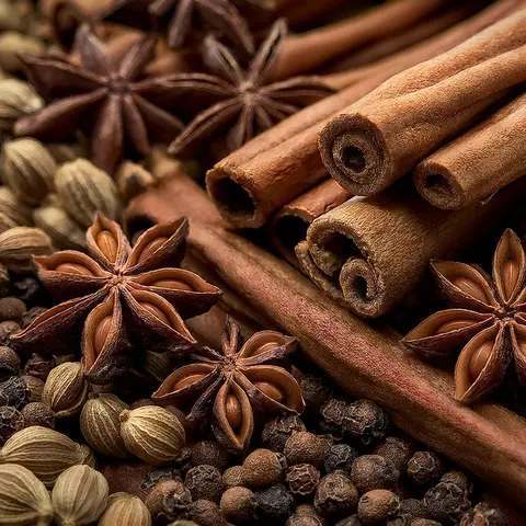  Detail-Ansicht von Gewürzen